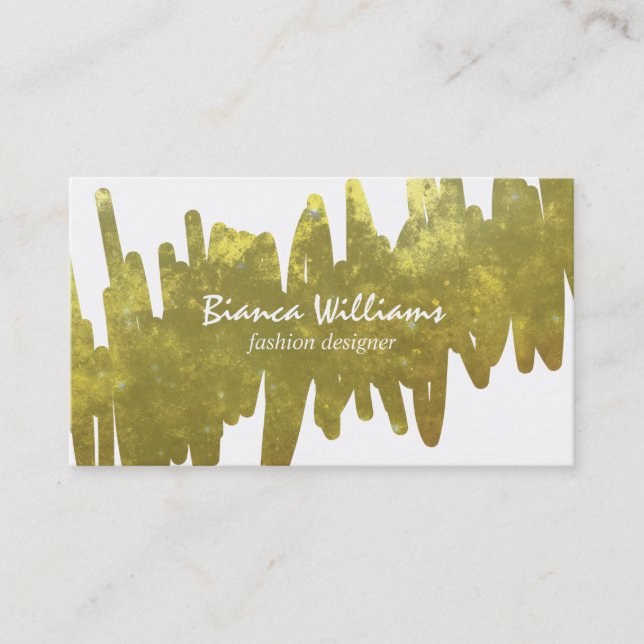Artistic | Gold Texture Business Card (Front)