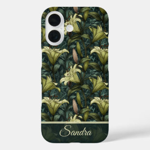 Artistic Graduation Gift Lilies Floral Custom iPhone 16 Case