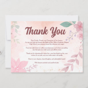 Artistic Graduation Party Thank You Card