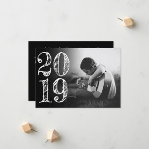 Artistic Graduation   White Black Minimal 2 Photo Announcement