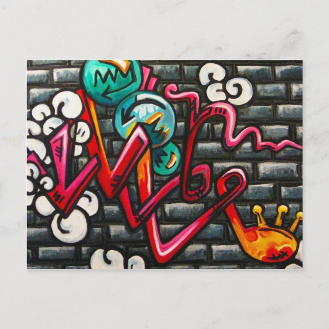 Artistic Graffiti Products Postcard (Front)