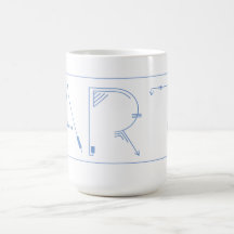Artistic Graphic Lines Typography ART  Coffee Mug
