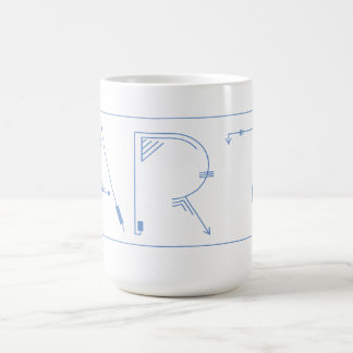 Artistic Graphic Lines Typography ART  Coffee Mug