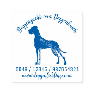 Artistic Great Dane Kennel Stamps