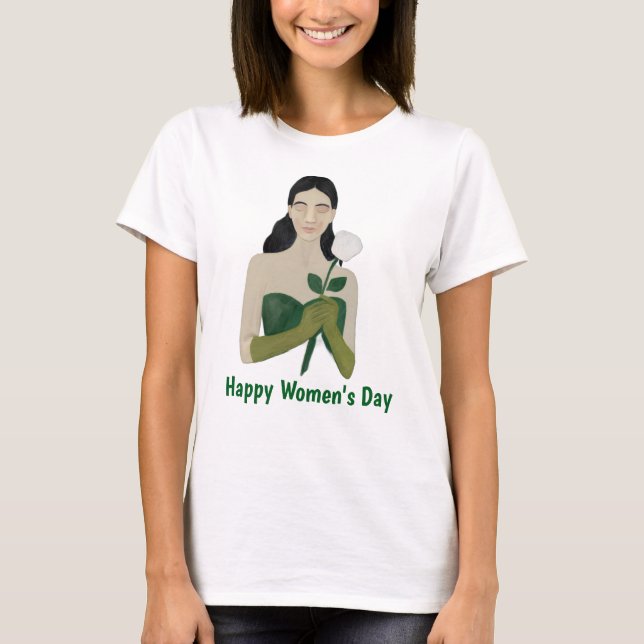Artistic Green Aesthetic Women’s  graphic T-Shirt (Front)