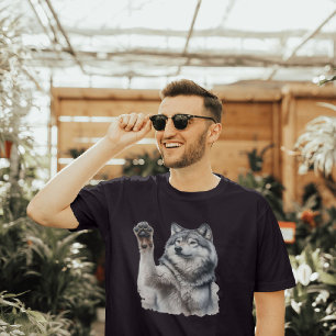 Artistic Grey Wolf in watercolor T-Shirt