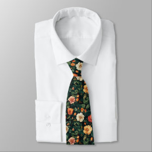 Artistic Groomsmen Gift Rose Floral Tie