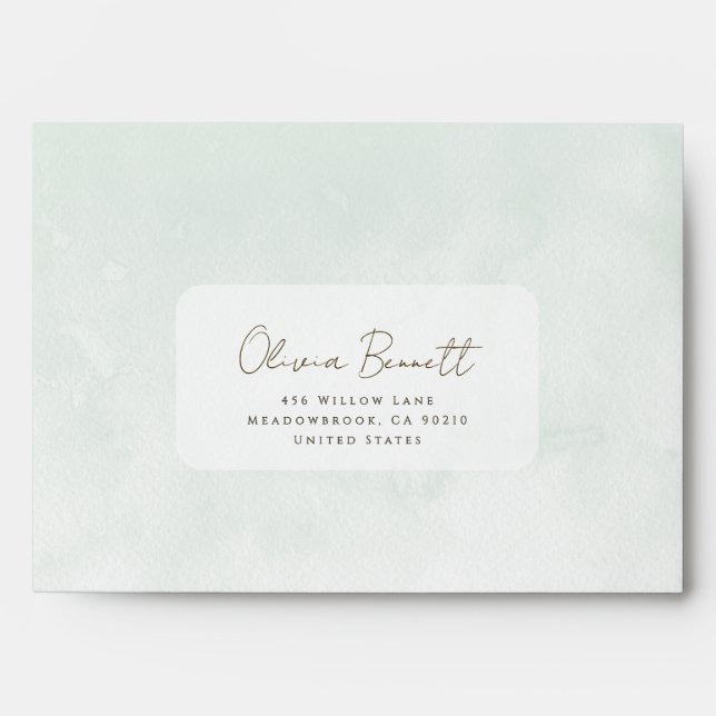 Artistic Grunge Minimalist Wedding Envelope (Front)