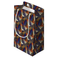 Artistic Gulet Under Sail In Orange and Purple