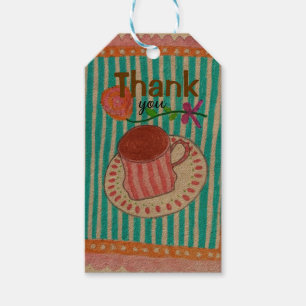 Artistic hand painting Magic colour coffee cup Chi Gift Tags