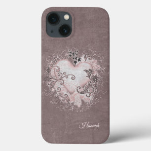 Artistic Heart 💗 w. customisable text Phone Case