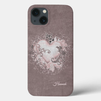Artistic Heart 💗 w. customisable text Phone Case