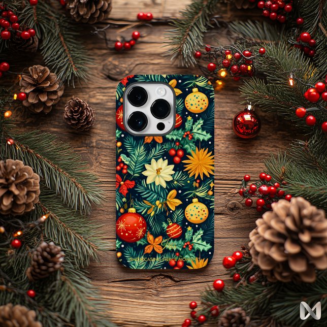 Artistic Holiday Classic Christmas Ornament Design Case-Mate iPhone Case (Creator Uploaded)