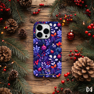 Artistic Holiday - Deep Purple Festive Ornament Case-Mate iPhone 14 Pro Case