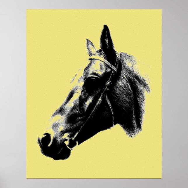 Artistic Horse Head Poster (Front)