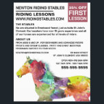 Artistic Horse, Riding Instructor, Academy Flyer<br><div class="desc">Artistic Horse,  Riding Instructor,  Academy Advertising Flyers By The Business Card Store.</div>