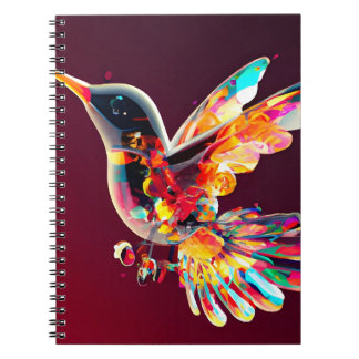 Artistic hummingbird  notebook