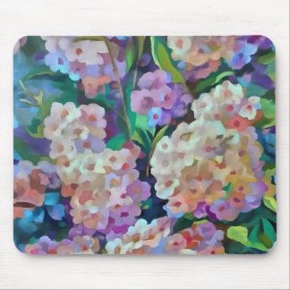 Artistic Hydrangeas Hortensia Floral Abstract Art Mouse Mat