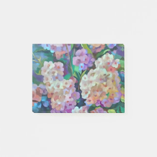 Artistic Hydrangeas Hortensia Floral Abstract Art Post-it Notes