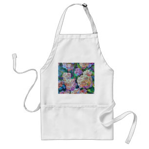 Artistic Hydrangeas Hortensia Floral Abstract Art Standard Apron