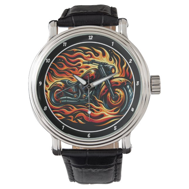 Artistic Illustration of a Motorcycle. Watch (Front)
