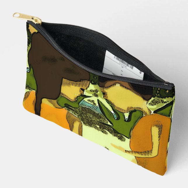 Artistic Jungle Toiletry Bag (Open)