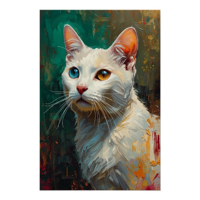 Artistic Khao Manee Portrait Vibrant Oil Painting  Poster (Front)