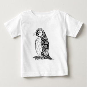 Artistic King Penguin Zendoodle Baby T-Shirt