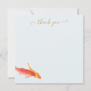 Artistic Koi Fish Thank You Card