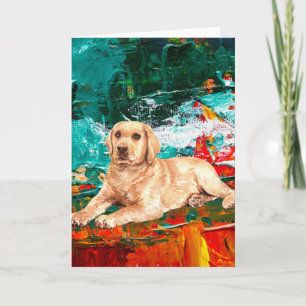 Artistic Labrador Dog Abstract Card