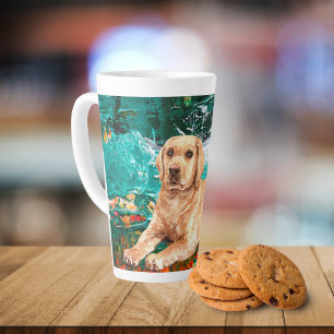 Artistic Labrador Dog Abstract Latte Mug