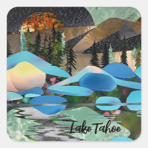 Artistic Lake Tahoe sticker