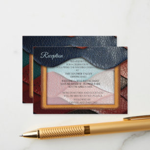 Artistic Leather Texture Art designs Enclosure Card