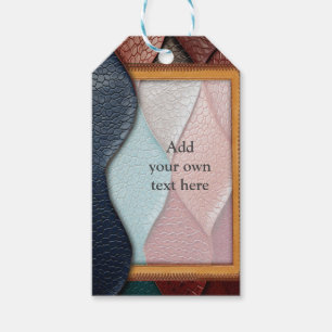 Artistic Leather Texture Art designs Gift Tags