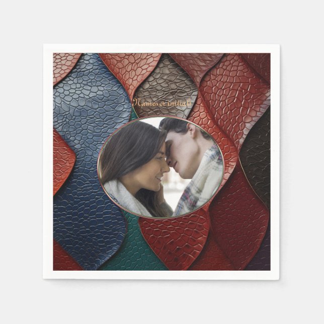 Artistic Leather Texture Art designs Napkin (Front)