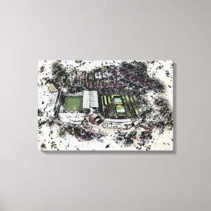 Artistic Leeds Cricket Stadium, Yorkshire Canvas Print
