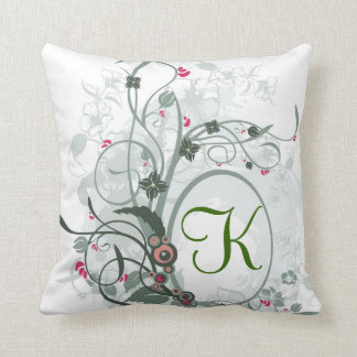 Artistic Letter K Monogram Cushion
