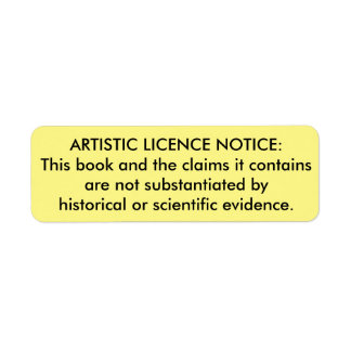 "Artistic Licence" sticker for Bibles