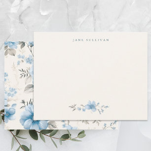 Artistic Light Pastel Blue Roses Card