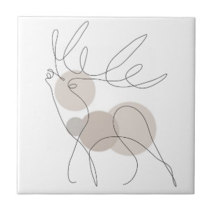 Artistic lines, white, black, gray Light  Tile