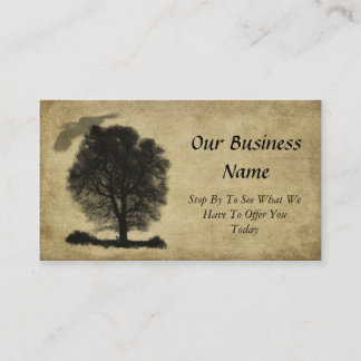 Artistic- Lone Stark Tree & Crow Business Card