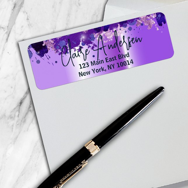 Artistic Luxury Chic Modern Glam Purple Metallic (Creator Uploaded)