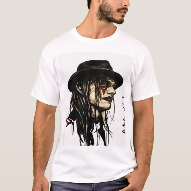 Artistic Man Illustration T-Shirt (Front)