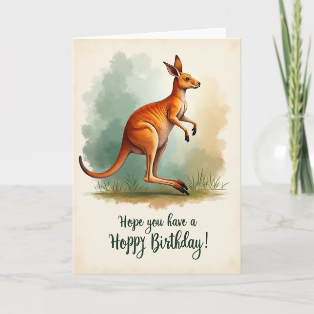 Artistic Marsupial Birthday Card (Front)