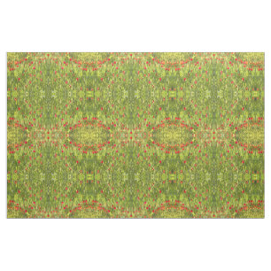 Artistic Meadow Poppy Landscape Fabric
