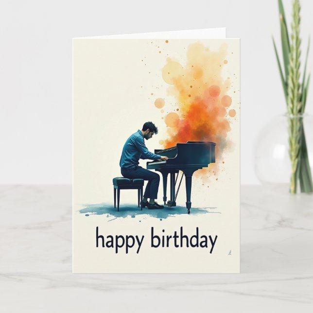 Artistic Melody Birthday Card (Front)