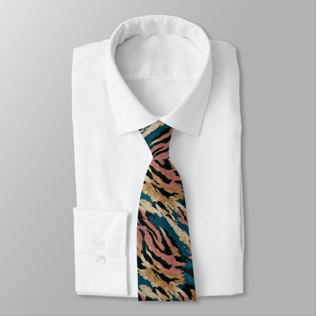 Artistic Mens Accessories Tiger Skin Tie (Tied)