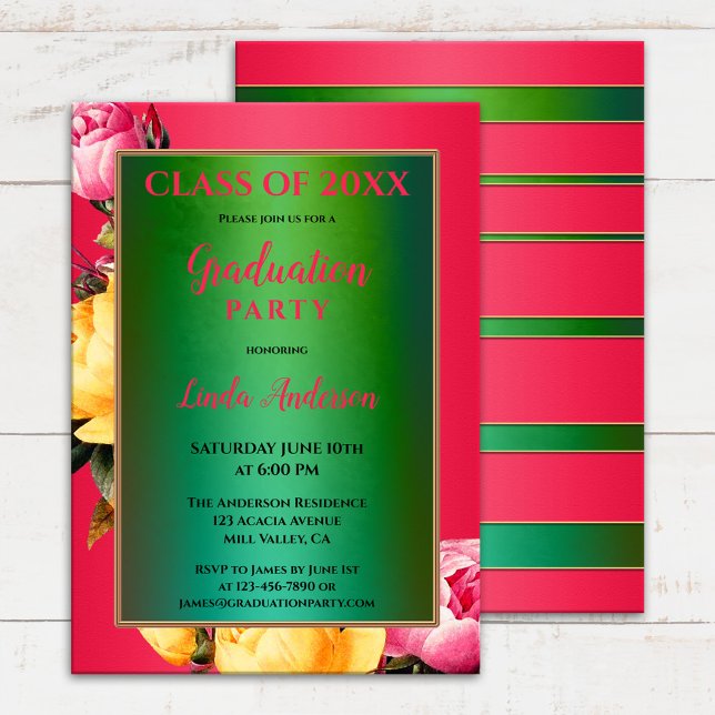 Artistic Mexican Inspired Floral Graduation Invite (Creator Uploaded)