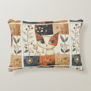 Artistic Mid-Century Modern Cute Cat Decorative Cushion