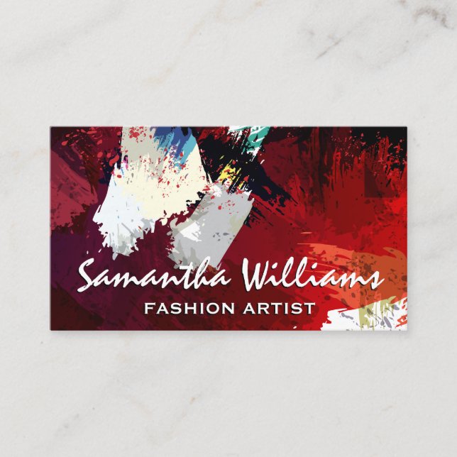 Artistic | Modern Art Stroke Texture  Business Card (Front)